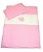 HEARTS 4 PCS BABY BEDDING SET - DUVET & DUVET COVER + PILLOW & PILLOWCASE (5. Checkered pink / white)