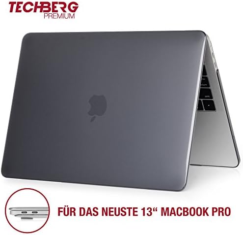 GERMAN BRAND: MacBook Pro 13" 2016 2017 CASE black Hard-Cover [NEW 13 inch version with / without TOUCHBAR &amp; Touch ID] - Ultra Slim Black Hardcase for the best protection