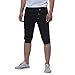 Produktbild MOIKA Herren Freizeitshorts, Männer Sport Gym Fitness Jogging Elastische Stretchy Bodybuilding-Taste Jogginghose(2XL,Schwarz)