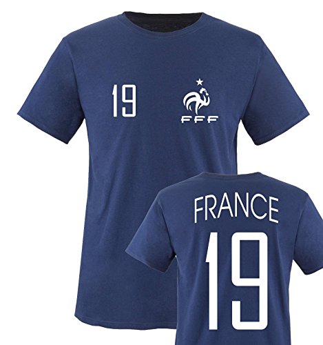 TRIKOT – FRANCE – 19 – Herren T-Shirt – Navy / Weiss Gr. M
