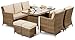 Produktbild Maze Rattan win-205514 Winchester Venice Sofa Esstisch mit Luxus Rundum Ice Bucket Tisch in eine Abgerundete Weave - Natürliche Spannkraft