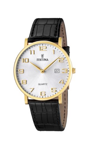 Festina Herren-Armbanduhr XL Klassik Analog Leder F16478/2 Festina Herren-Armbanduhr XL Klassik Analog Leder F16478/2