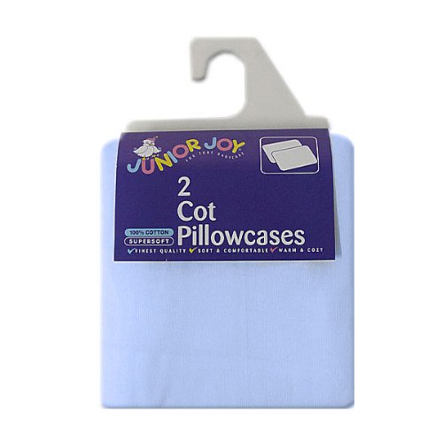 Junior Joy Cot Cotton Pillow Case (Pack of 2, Blue)