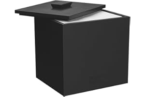 CLEAN SKIN CLUB Cement Box for 50 Disposable Clean Towels XL (Towels NOT Included), Concrete Container for Face Towelettes Bathroom Counter Storage, Cleansing Facial Dry Wipes - Matte Onyx