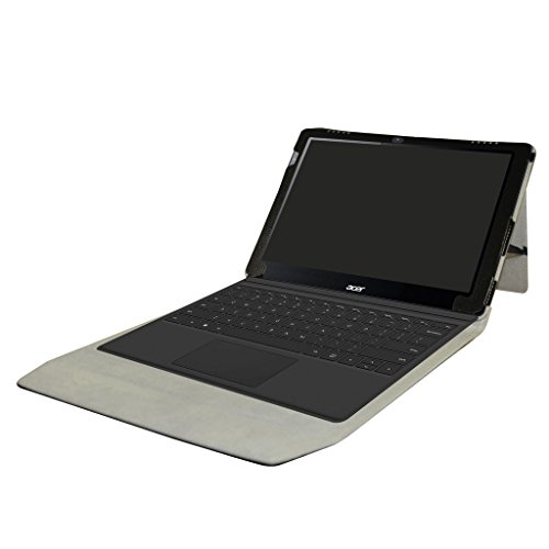 Acer Switch Alpha 12 Hülle,Mama Mouth 2-in-1 Abnehmbare PU-lederne Case hülle mit Standfunktion für 12″ Acer Aspire Switch Alpha 12 Windows 10 Tablet,Schwarz - 3