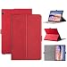 Produktbild Fcostume Smart Magnetic Leder Flip Case Stand Cover für Huawei Mediapad T5 10.1 Zoll (Rot)