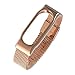 Produktbild Hunpta Milanese Magnetische Uhrenschlaufe Edelstahl Armband für Xiaomi Mi Band 2 (Rose Gold)