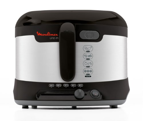 Moulinex AF 133D Fritteuse Uno M / 1600 Watt / wärmeisoliert / 1 kg Fassungsvermögen, edelstahl-schwarz - 2
