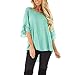 Produktbild UFODB Damen Oberteile Angebote Bluse Frauen Kurzarm Solid Pumps Gedruckt Tops Strand Beiläufige Lose Bluse Top T-Shirt