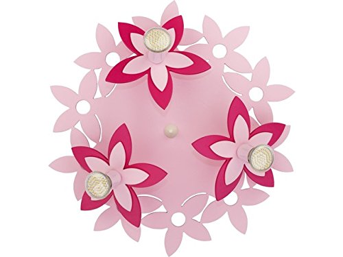 Preisvergleich Produktbild FLOWERS PINK III Deckenleuchte Deckenlampe Kinderzimmerleuchte Kinderzimmerlampe