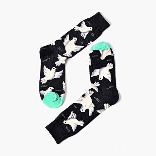 Wanglele Central Hose Socks, Twin Plant Socks, Pure Cotton Hip Hop Socks, Sweat Absorption, Air Permeability, Deodorant, Anti Friction Molding Socks, Ten Pairs,Dove