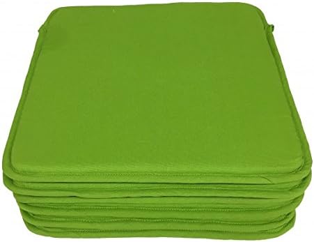 Pack of 6 – Foam Square Victoria Chair Cover Green