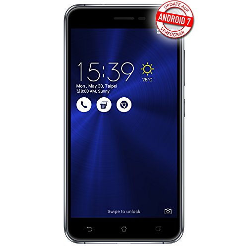 Asus ZenFone 3 (ZE520KL) Dual-SIM Smartphone (5,2 Zoll (13,2 cm) Full-HD Touch-Display, 32GB Speicher, Android 6.0) schwarz (Sapphire Black)