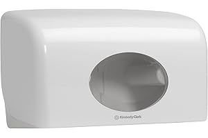 KLEENEX Aquarius, 6992, distributeur de petits rouleaux de papier toilette, blanc, distribution feuille à feuille
