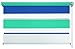 Produktbild mydeco® Duo-Rollo Fensterrollo Klemmfix ohne Bohren, Farbe Triple: Weiß, Aqua, Navi 140 x 160 cm Seitenzugrollo Doppelrollo inkl. Klemmträger