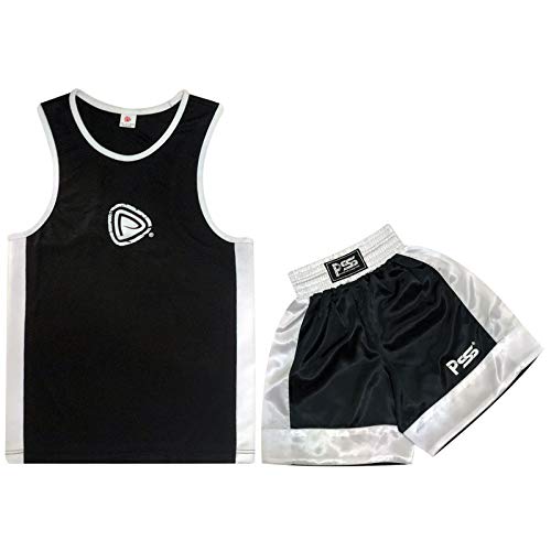 Ensemble Boxe Haut et Bas 2 Pièces Noir 7-8 Ans Enfant