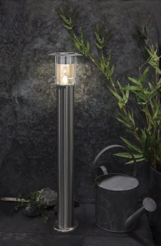 Best Season LED-Solar-Wegleuchte, Edelstahl, circa 78 x 14 cm, 6 warm weiß LED extrabright, mit Solarpanel, inklusive Akku outdoor, silber 477-74 - 3