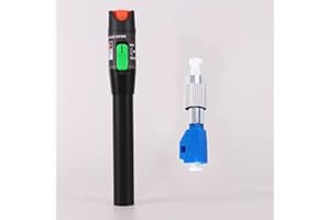 TOOLCO Visual Fault Locator 30KM, VFL-Tester-Kit einschließlich Single-Mode 9/125um FC-Male-zu-LC-Female-Adapter, Lichttester-Stift für die Prüfung von Glasfasernetzwerkkabeln