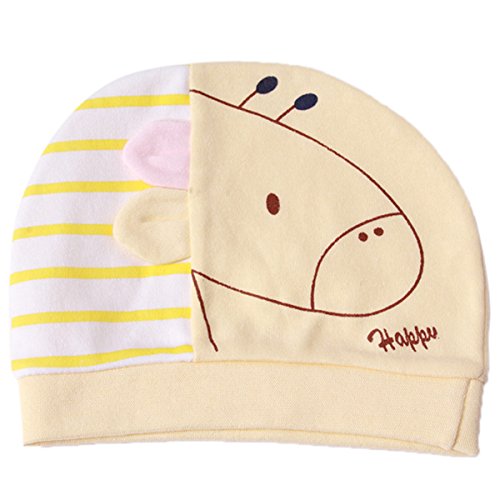 Lalang Colors New Baby Boys Girls Cotton Caps Hats Newborn Infant Hat (yellow)