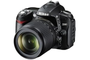 Nikon D90 Digital SLR Camera with 18-105mm VR Lens Kit (12.3MP) 3 inch LCD (Renewed)