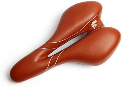 Hollow Silicone Cushion Bicycle saddle Soft Comfortable-Bike Saddle With Soft Cushion , brown