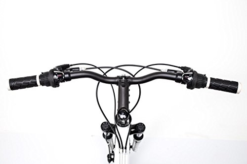 28″ Zoll MTB Alu Cross Fahrrad MIFA Mountainbike Shimano Scheibenbremsen weiss - 9