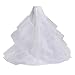 Generic White 2 Hoop 3 Layer Wedding Dress Train Crinoline Petticoat RS.800.00