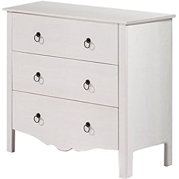 Loft24 AVA Kommode Landhaus weiß Sideboard Kiefer Schubladenkommode