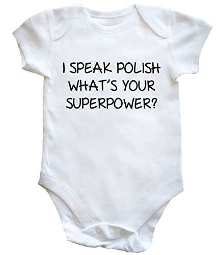 HippoWarehouse I SPEAK POLISH WHAT'S YOUR SUPERPOWER? baby vest boys girls