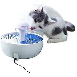 YGJT Distributeur de Nourriture avec Compteur- Alimentation pour Chien/Chat/Croquettes Accesoires Gamelle Animaux Domestiques (Fontaine à Eau)