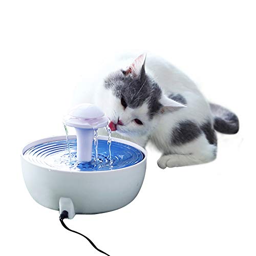 YGJT Distributeur de Nourriture avec Compteur- Alimentation pour Chien/Chat/Croquettes Accesoires Gamelle Animaux Domestiques (Fontaine à Eau)