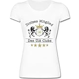 F288N - Leicht tailliertes Damen Frauen T Shirt Lady-Fit Valueweight T mit Rundhalsausschnitt, bewährte Qualität - S - Weiß - Geburtstag - 18. Geburtstag Stolzes Mitglied des Ü18 Clubs F288N - Leicht tailliertes Damen Frauen T Shirt Lady-Fit Valueweight T mit Rundhalsausschnitt, bewährte Qualität - S - Weiß - Geburtstag - 18. Geburtstag Stolzes Mitglied des Ü18 Clubs
