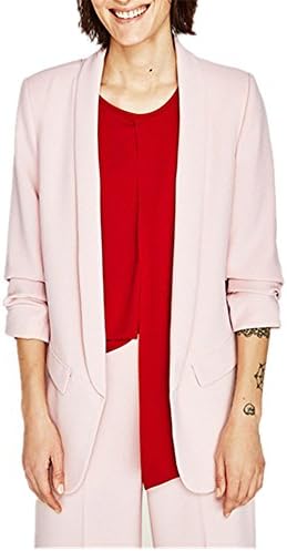 Monissy Womens Plain Blazer Work Office Front Cardigan Casual Jacket Long Sleeve Coat