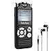 Produktbild Digitales Diktiergerät, bedee 8GB Digitaler Voice Recorder HD Audio Aufnahmegerät USB MP3 Player mit Doppelmikrofon, Spracherkennung Lautsprecher, One-Touch-Aufnahme für Vorträge Meetings Konferenzen