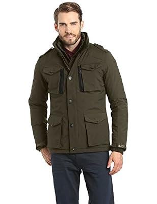 Schott Nyc Field - Parka - Manches longues - Homme - Vert (Kaki) - Medium (Taille fabricant: M)