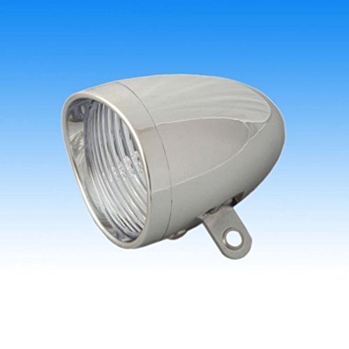 Preisvergleich Produktbild 3 LED HOLLANDRAD FAHRRADLAMPE FAHRRADLICHT FRONTLICHT CHROM - in RETRO LOOK