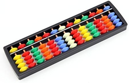 UZZO Mini Plastic 13 Column Abacus Arithmetic Soroban Calculating Tool, 13 Digits Rods With Colorful Beads,Kids Educational Tool
