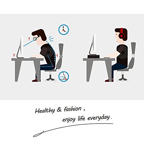 Fitueyes Monitor Ständer aus Holz 54×25,4x10cm schwarz DT105401WB - 7