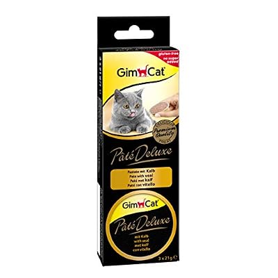 GimCat Pate Deluxe avec Veau, Lot de 8 (8 x 63 g)