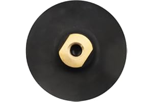 SHDIATOOL Tampon d'appui en Caoutchouc 4 Pouces/100mm Crochet et Boucle de Support M14 Arbor