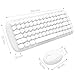 Produktbild GCCLCF High-End-Mini-Wireless-Tastatur und Maus setzen rund Punk-Schokolade Bluetooth-Maus und Tastatur-Set,White