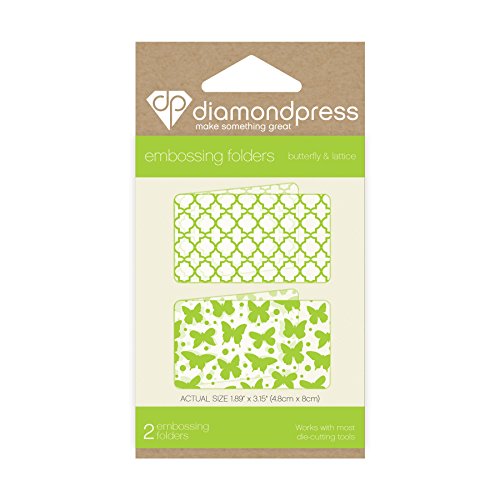 Diamant Press "Butterfly und Gittermuster prägen Ordner, klar