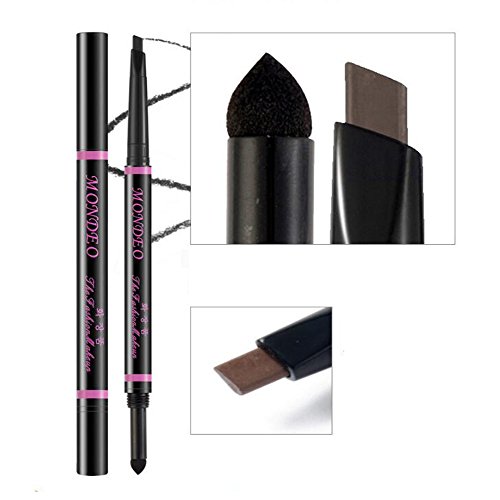 Augenbrauenstift 3D Eyebrow Liner Eyebrow Pen Soft Kaffee / Eye Brow Pencil Automatisch Wasserdicht Gedrehte Make Up Stift Augenbrauen-Stift(zwei Kopf),Augenbrauenstift + Augenbraue Pulver,Doppelzweck Dauerhaften Natürlichen Eyeliner Augenbraue Pulver Wasserfeste Make-up stift,Wasserdicht, Anti-Schweiß, natürlich dauerhaft,Nicht blühend,2PC(Dunkel Kaffee + Licht Kaffee) - 3
