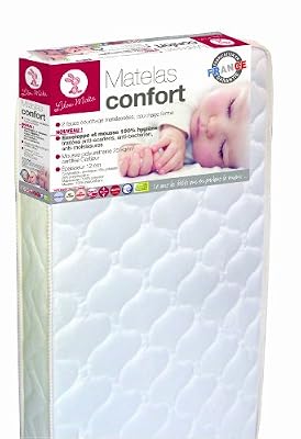 Lilou Miaka Matelas Confort - Enveloppe Et Mousse 100% Hygiène - 60 x 120 x 12 cm