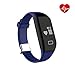 Produktbild MAXAH Herzfrequenz Monitor Fitnessarmband Bluetooth Fitness Tracker Smartwatch Armband Smart Bracelet Blau