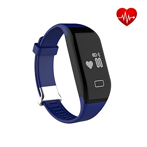 MAXAH Bracciale Sport Impermeabile Intelligente Braccialetto Registrabile Smartwatch Activity H3 Blu