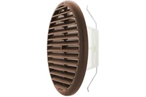 EACOMMERCE Griglia Aerazione Universale Con Molla Richiudibile dimensioni e colori Assortiti (Foro Ø da 80 a 125 cm, Marrone)