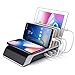 Produktbild YANGSANJIN Kabelloses Ladegerät, USB Ladestation, induktionsladegeräte und Tablet Ladestation Dockingstation für Phone/IPad/Smartphones Und Tablets 5-in-1 USB Ports