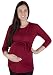 Mija – Elegant Maternity blouse with belt 3/4 sleeves 3024 (12 / 14, Burgund)
