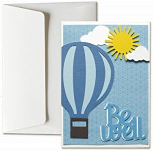 Be well - hot-air balloon - greeting card with envelope (6" x 4,1") - hand made card - blank inside.